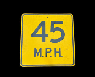 45 MPH Advisory Speed