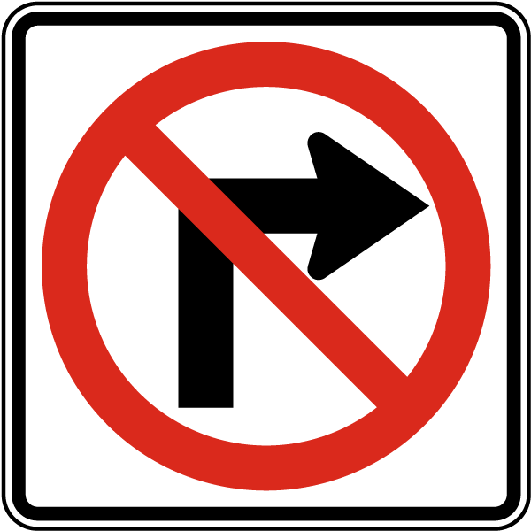 No Right Turn Symbol (24x24)