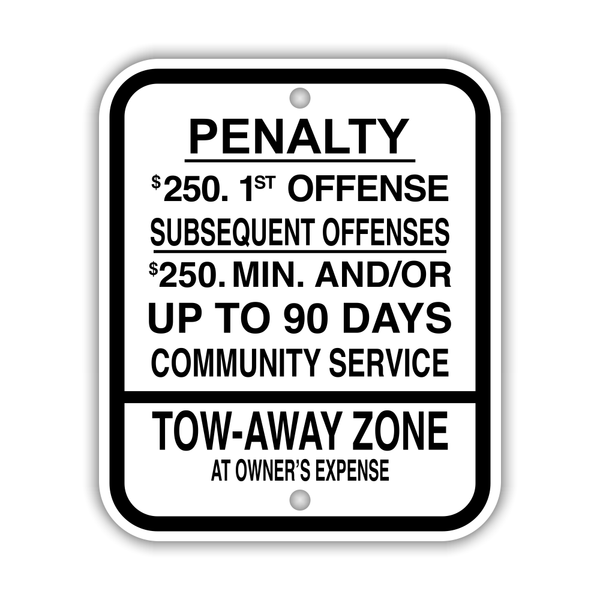 New Jersey Penalty Sign 12x10