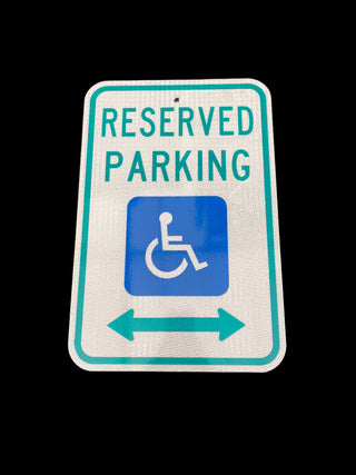Handicap Parking Sign w/ Double Arrow (12x18)