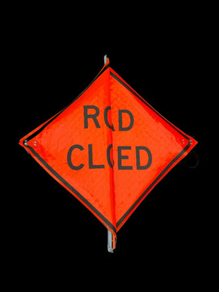Roll Up Sign Road Closed